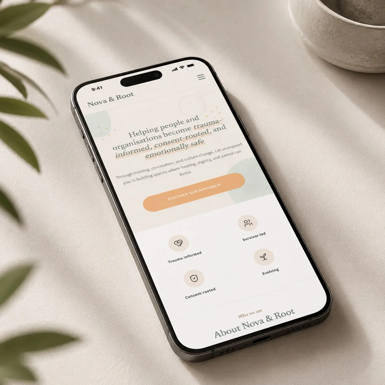 Nova & Root mobile responsive design